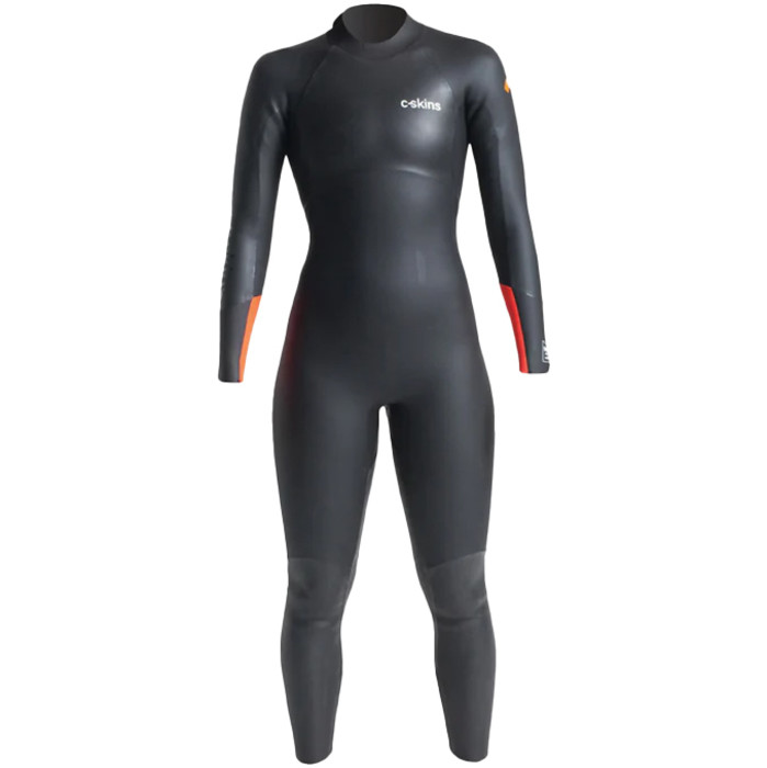 2023 Swim Research Frauen 4/3mm Rckenreiverschluss Gbs Neoprenanzug C-SR43WBZ - Black / Orange